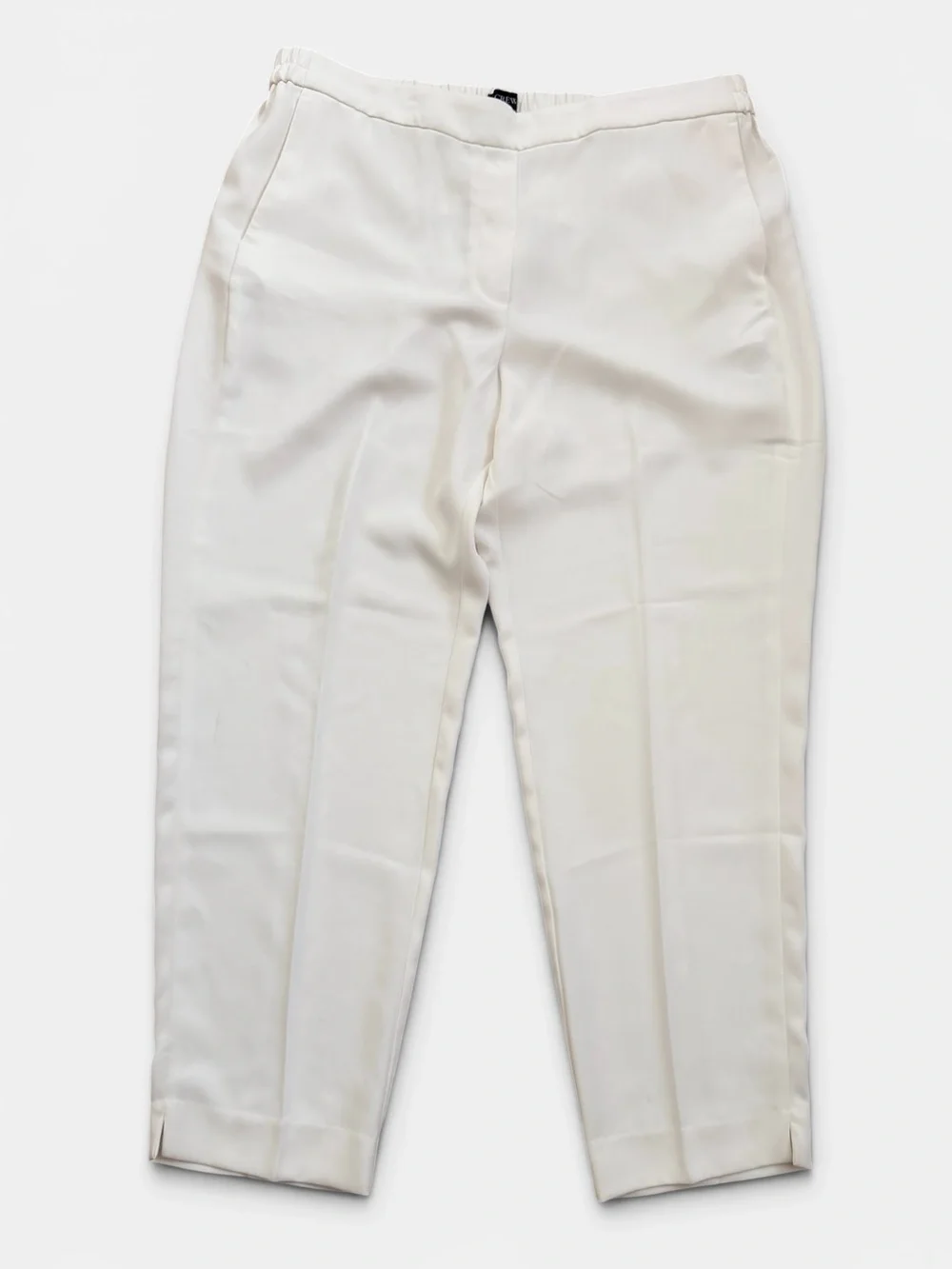 J.Crew Jamie Pants Womens 14 Ivory Pull On Ankle Career Office Stretch